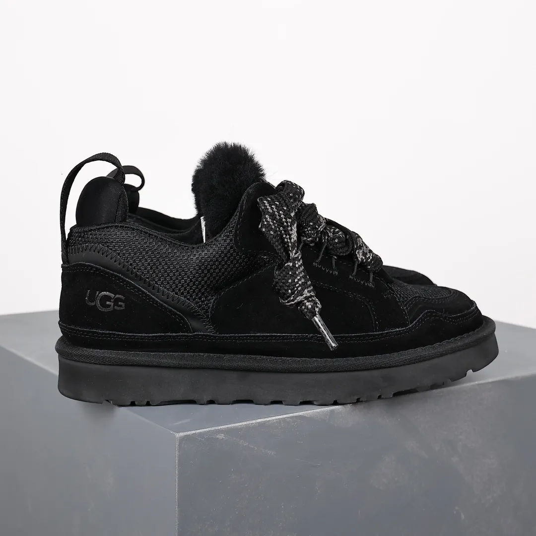 Pick up locally 💰680 Core recommended good price UGG versatile items 2023 new Highland series Polyester fiber mesh lining 10mm plush lining Insole Recycled ballistic canvas mesh Suede leather upper two-color flat shoelaces EVA outsole Lowmel Mel casual shoes Size: 35 36 37 38 39 40 41 42 43 44 45